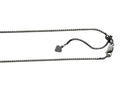 Finejewelers Ruthenium Plated 22 bright-cut Adjustable Box Chain Necklace Lobster Clasp w Heart Charm