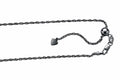 Finejewelers Ruthenium Plated 22 Inch Adjustable Rope Chain Necklace Lobster Clasp Small Heart Charm
