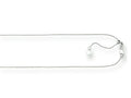 Finejewelers Rhodium Plated 22 Inch bright-cut Adjustable Cable Chain Necklace Lobster Clasp Heart Charm
