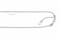 Finejewelers Rhodium Plated 22 Inch bright-cut Adjustable Rope Chain Necklace Lobster Clasp and Small Heart Charm