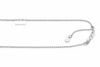 Finejewelers Rhodium Plated 22 Inch bright-cut Adjustable Rope Chain Necklace Lobster Clasp and Small Heart Charm