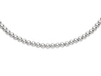 Finejewelers Rhodium Plated 18 Inch Round Bead Necklace with Lobster Clasp
