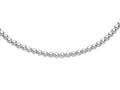 Finejewelers Rhodium Plated 7.5 Inch Round Bead Bracelet with Lobster Clasp