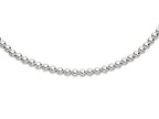 Finejewelers Rhodium Plated 7.5 Inch Round Bead Bracelet with Lobster Clasp
