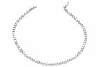 Finejewelers Rhodium Plated 7.5 Inch Round Bead Bracelet with Lobster Clasp