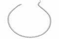 Finejewelers Rhodium Plated 18 Inch Round Bead Necklace with Lobster Clasp
