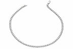 Finejewelers Rhodium Plated 18 Inch Round Bead Necklace with Lobster Clasp