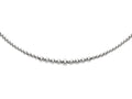 Finejewelers Rhodium Plated 17 Inch 5-8mm Round Bead Graduated Necklace with Lobster Clasp