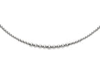 Finejewelers Rhodium Plated 17 Inch 5-8mm Round Bead Graduated Necklace with Lobster Clasp