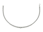 Finejewelers Rhodium Plated 17 Inch 6-12mm Round Bead Graduated Necklace with Lobster Clasp