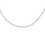 Finejewelers 14K White Gold 10 Inch CZ's by the Yard Anklet with Lobster Clasp