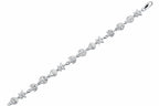 Finejewelers 925 Sterling Silver  7.25 Inch Starfish, Shell Flat Round Link Sea Life Bracelet Lobster