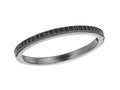 Finejewelers 925 Sterling Silver Ruthenium Plated Stackable Ring with Black Micropave CZ's