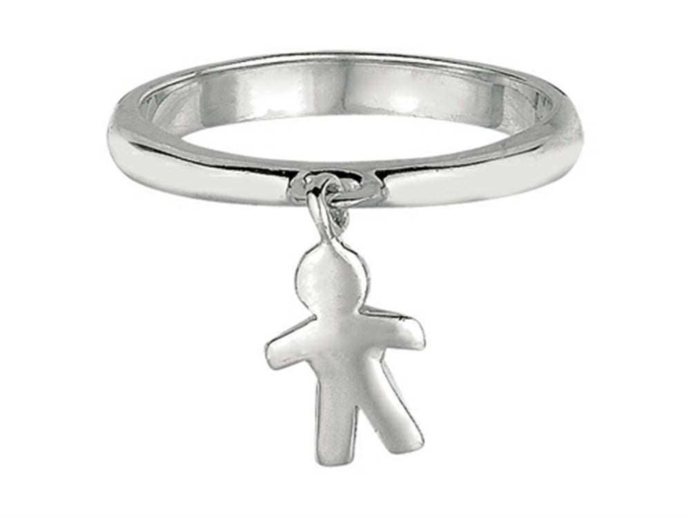 Finejewelers 925 Sterling Silver Polished Boy Dangle Ring