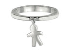 Finejewelers 925 Sterling Silver Polished Boy Dangle Ring