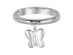 Finejewelers 925 Sterling Silver Polished Butterfly Dangle Ring