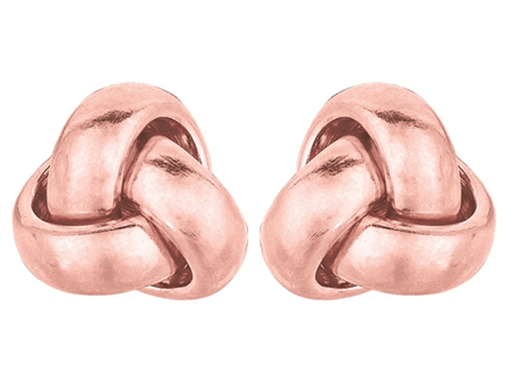Finejewelers 14k Pink Gold Small Love Knot Earrings 6.5mm
