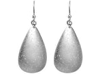 Finejewelers Sterling Silver Star Dust Pear Shape Earrings