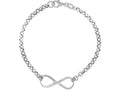 Finejewelers Sterling Silver 7.25 Infinity Shiny Rolo Ladies Bracelet