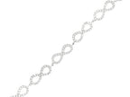 Finejewelers Sterling Silver 7.25 Infinity Link Ladies Bracelet with CZ's