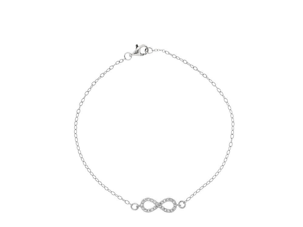 Finejewelers Sterling Silver 7 Infinity Shiny Cable Chain Ladies Bracelet