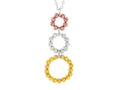 Finejewelers Sterling Silver, Yellow and Rose Finish Ladies Necklace