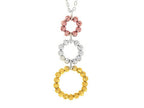 Finejewelers Sterling Silver, Yellow and Rose Finish Ladies Necklace