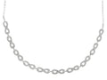 Finejewelers Sterling Silver Infinity Links with Cubic Zirconia (CZ's) on Rolo Link Chain