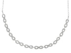 Finejewelers Sterling Silver Infinity Links with Cubic Zirconia (CZ's) on Rolo Link Chain