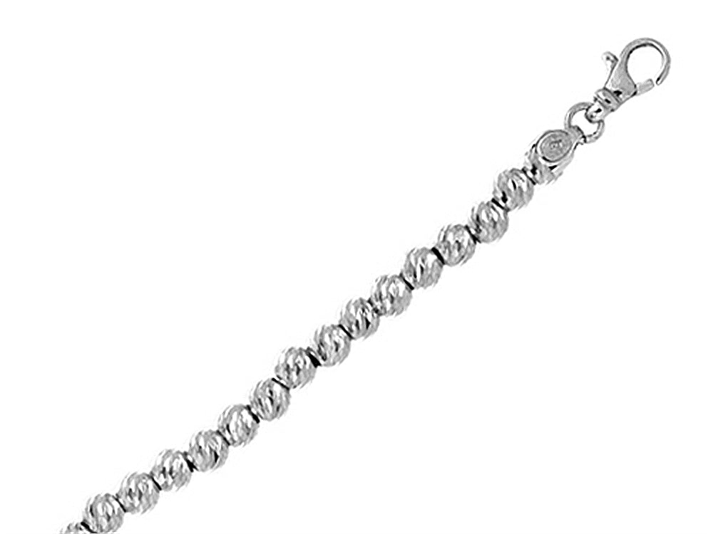 Finejewelers Sterling Silver 7.25 Inch 4.8mm wide Beaded Ladies Bracelet
