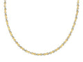 Finejewelers Sterling Silver and Yellow Finish Bright Cut Chain Necklace