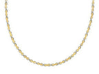 Finejewelers Sterling Silver and Yellow Finish Bright Cut Chain Necklace