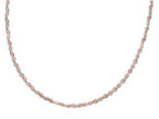 Finejewelers Sterling Silver and Rose Finish Bright Cut Necklace