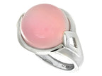 Finejewelers Sterling Silver Pink Round Simulated Cat's Eye Ladies Ring