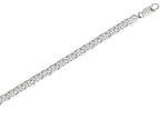 Finejewelers Sterling Silver 8.70mm Shiny Fancy Bismark Link Mens Necklace