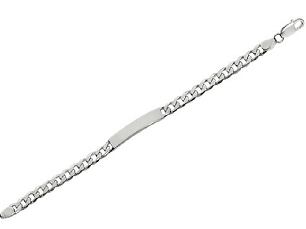 Finejewelers Sterling Silver 8.5 7.35mm bright-cut Curb Mens Bracelet