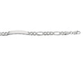 Finejewelers Sterling Silver 8.5 7.35mm bright-cut Figaro Mens Engravable ID Bracelet