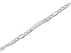 Finejewelers Sterling Silver 8.5 9.25mm bright-cut Figaro Mens Bracelet