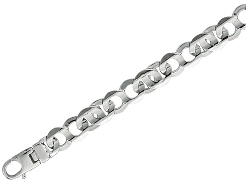 Finejewelers Sterling Silver 8.5 12.30mm Shiny Figure #8 Fancy Link Mens Bracelet
