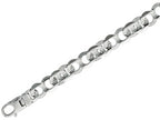 Finejewelers Sterling Silver 8.5 12.30mm Shiny Figure #8 Fancy Link Mens Bracelet
