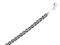Finejewelers Sterling Silver 8.5 Shiny 6.85mm bright-cut Double Curb Fancy Link Mens Bracelet