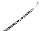 Finejewelers Sterling Silver 8.5 Shiny 6.85mm bright-cut Double Curb Fancy Link Mens Bracelet