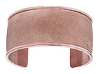 Finejewelers Stainless Steel with Rose and Glitter Finish Cuff Bangle