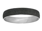 Finejewelers Stainless Steel with Black Glitter Finish Slip On Bracelet