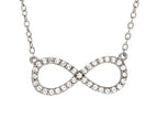 Finejewelers Sterling Silver Infinity Shiny Cable Ladies Necklace
