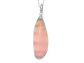 Finejewelers Sterling Silver Pink Long Simulated Cat's Eye Ladies Pendant Necklace