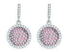 Finejewelers Silver with Rose Finish Rose Mesh Puffed Type Round Earrings On Post with Butterfly Clasp