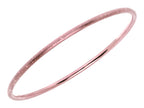 Finejewelers Silver with Rose Finish Shiny Stardust Textured Slip On Bangle