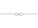 Finejewelers Silver with Rhodium Finish Shiny Oval Link Large Rose Infinity Chain Necklace