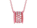 Finejewelers Silver 18 Rose Finish Shiny Pendant Necklace